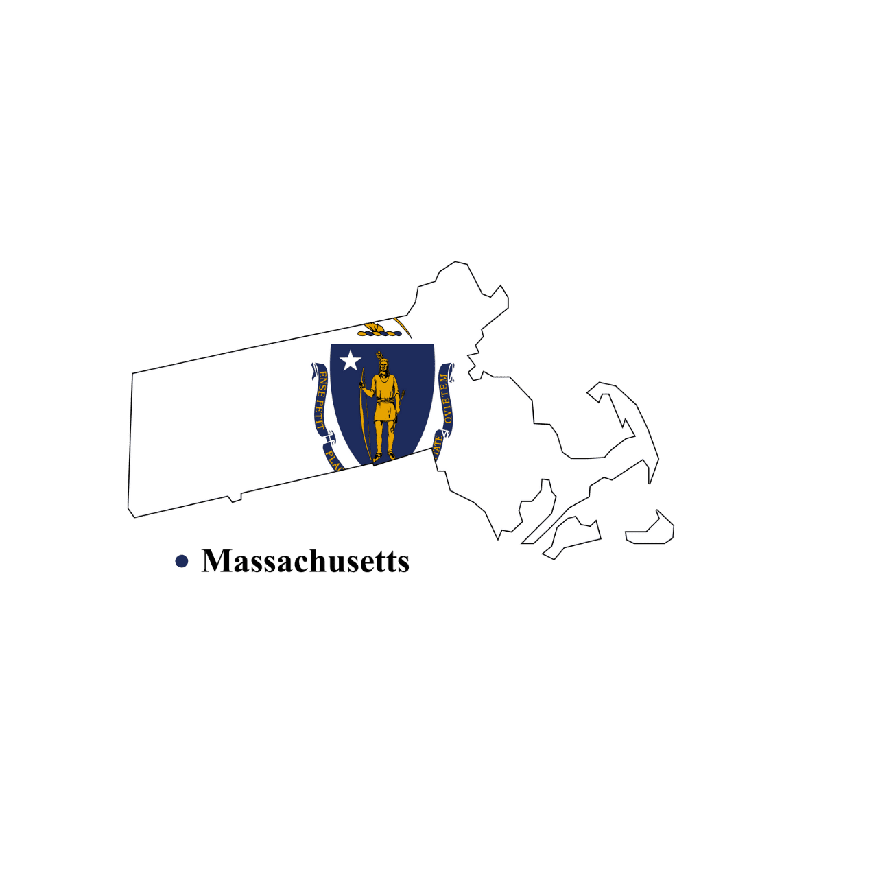 Massachusetts State Map